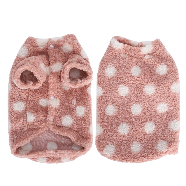 Chaqueta de invierno cálida para mascotas, abrigo de felpa suave rosa L para perros
