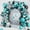 Black and Teal Blue, variant on BalloonBuzz 140pcs Purple and Black Balloons, Balloons Arch Kit | Confetti Latex Balloons Silver Star Foil Balloon for Birthday Anniversary Party Decorations (Purple Black)