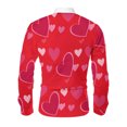 thumbnail image 5 of Mifsaly Valentines Long Sleeve Shirt Men Red Valentine Shirts Button Down Heart T-Shirts Collared Floral Print Vacation Tops with Girlfriend Wife Date Outfits L, 5 of 7