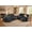 A-dark Grey, variant on Dark Brown Manual Microfiber Recliner Sofa Set for Living Room/Office, 2 pieces