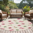 thumbnail image 4 of Valentine's Day Round Area Rug 6Ft Washable Circle Rugs for Bathroom Office, Spring Roses Romantic Pink Bows Vintage Non-Slip Carpet Floor Mats Indoor Outdoor Carpet Runner Aesthetic Home Decor, 4 of 8