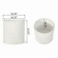 thumbnail image 5 of 15.75" Antique White Magnesium Oxide Planter - Plant Pot for Garden & Porch, 5 of 9