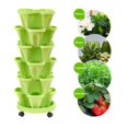 thumbnail image 3 of bedienty Flower Pot Stacking Planters Plant Tray Stackable Fine Workmanship Bright Color Space Saving Balcony Household Accessories Type 5, 3 of 6