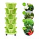 thumbnail image 4 of Cateissary Maceta apilable Maceta de plástico creativa Macetas apilables para jardinería Interior Exterior Jardín y Patio No.2, 4 of 6