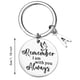thumbnail image 2 of Remember I Am with You Always Llavero de acero inoxidable Regalo ideal para padre Esposa Marido Hija Hijo Familia, 2 of 3