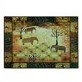 thumbnail image 2 of African Cutting Board, Patchwork Inspired Pattern Grunge Vintage Featured Elephants Trees Roses Print, Decorative Tempered Glass Cutting and Serving Board, Large Size, Multicolor, by Ambesonne, 2 of 5