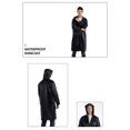 thumbnail image 2 of Ounissouiy Chubasquero largo para hombre, Poncho con capucha, impermeable, a prueba de viento, impermeable, poliéster, PVC, para actividades al Paraguas de lluvia, 2 of 6