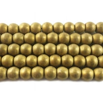 6mm Gold Hematite Matte Round Beads ForJewelry Making