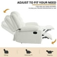 thumbnail image 2 of DREAMSIDEA Manual Wingback Recliner Chair Corduroy Recliners Sofa with Armrests & Backrest for Living Room, Pushback Recliner Wingback Chair Reading Chair( Beige&3-Section Back, Set of 1), 2 of 6
