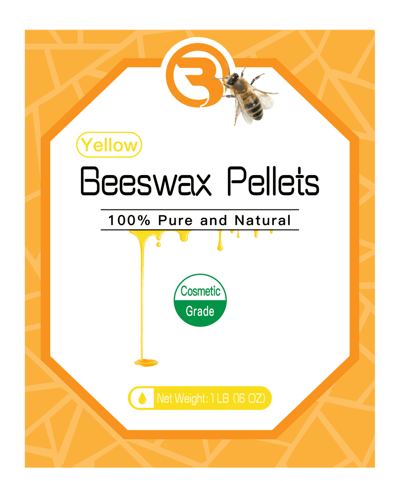 4 lb 100% Pure Natural Cosmetic Grade Yellow Beeswax Pellets for Candle Making