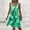 Green(New), variant on Women's Sleeveless Square-Neck Dress Fashionable Tie-Dye Pleated Skirts Lightweight Breathable Casual Loose A-Line Knee-Length Dresses