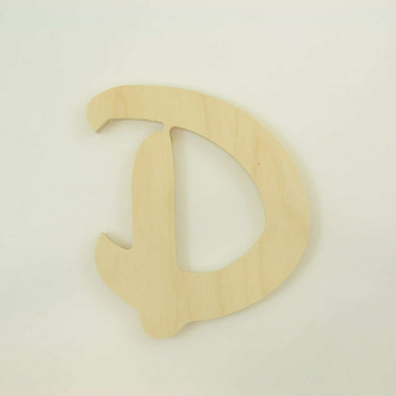 Package of 1, 8 Inch X 1/2" Thickness Baltic Birch Wood Letter D in The Waltograph Font, Thick for Art & Children Craft Project, Made in USA
