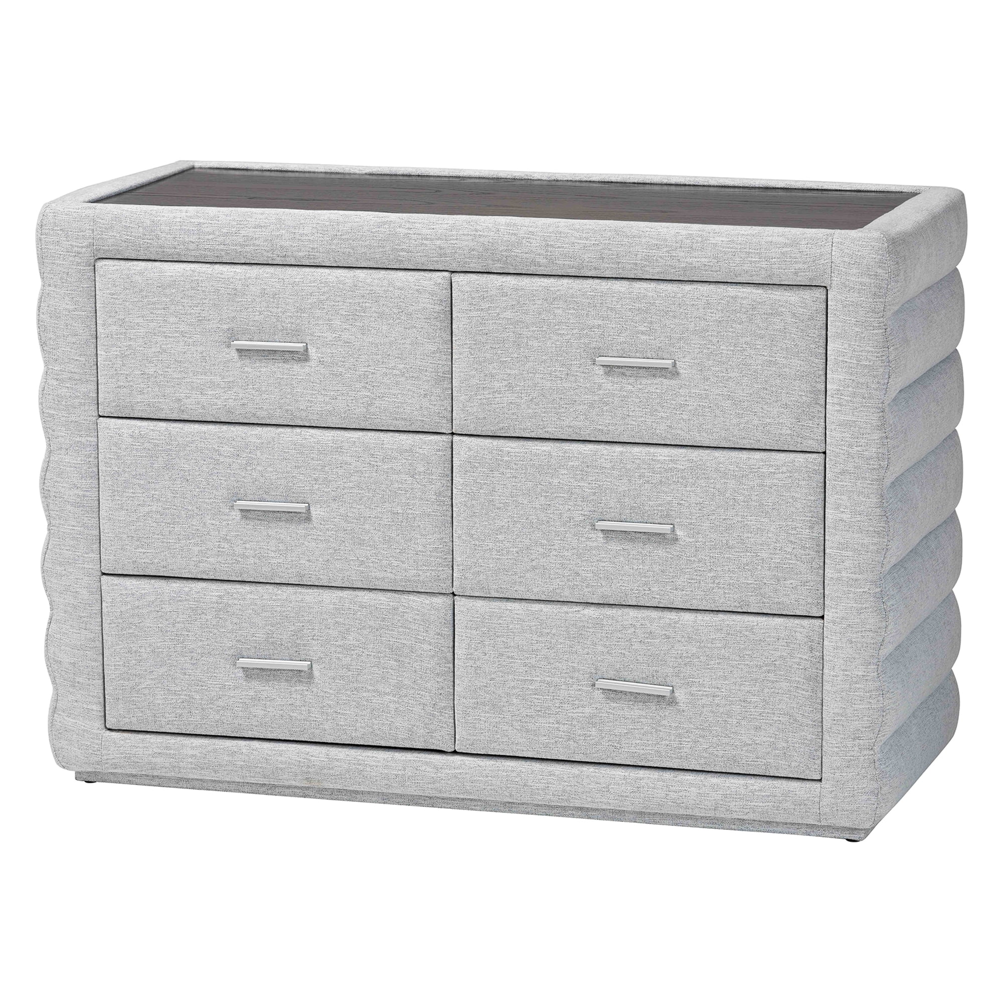 Baxton Studio Cadmus Modern Dresser, 4-Drawer, Light Grey
