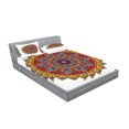 thumbnail image 2 of Ambesonne Ethnic Fitted Sheet & Pillow Sham Set, Hippie Bohem, Queen, Multicolor, 2 of 2