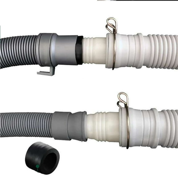 BESTYASH Washer Machine Hose Drain PVC White Pressure Resistant 1 Set
