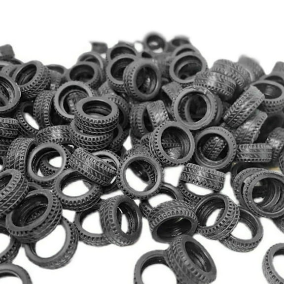 JIAHAOO Rubber Tires 1/32 Scale 50 Pcs Model Replacements for Toy RC Cars Trucks Vehicles 20mm x 8mm