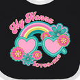 thumbnail image 4 of Inktastic Nonna Loves Me Girls Granddaughter Rainbow Girls Baby Bib, 4 of 4