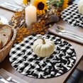thumbnail image 5 of Halloween Round Placemats Set of 4 Bats Place Mats Washable Woven Placemat Horror Night Black Buffalo Plaid Circle Braided Table Mat for Kitchen Dining Table Holiday Party Home Decor 15 Inch, 5 of 9