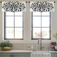 thumbnail image 3 of LALILO Kitchen Curtain Valance Flower Mandala Decorative Round Rod Pocket Window Curtain 52"x 18" Set of 2, 3 of 5