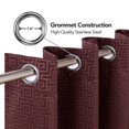 thumbnail image 3 of Deconovo Cortinas opacas color vino de 132 x 160 cm con aislamiento térmico para ventanas, 3 of 8
