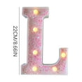 thumbnail image 1 of JilgTeok 2 Packs Colorful Light Up Letters LED Letter Lights for Proposal Statement Birthday Party Wedding Home Bar Decoration Scene Decorative Light Clearance, 1 of 3
