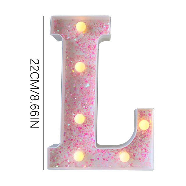 JilgTeok 4 Packs Colorful Light Up Letters LED Letter Lights for Proposal Statement Birthday Party Wedding Home Bar Decoration Scene Decorative Light Clearance