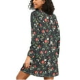 thumbnail image 2 of joogoo Cute Flowers Women's Long Sleeve Nightgown Sleepwear L, 2 of 8