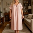 thumbnail image 4 of Asxite Womens Pajamas Casual Breathable Solid Sleeveless Loose Long Sleep Dress, 4 of 6