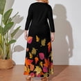 thumbnail image 4 of AUTUMN LEAVES Long Sleeved Dress women's clothing summer novelties ladies dresses for women Dance dresses dress, 4 of 6