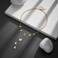 thumbnail image 5 of Zhuge Colgante de collar hecho a mano, collar con colgante de corazón de doble capa (oro, corazón blanco), 5 of 5