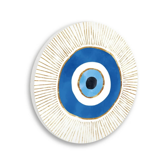 Contemporary Evil Eye Nazar Shape Religious Graphic Art Unframed Art Print Wall Art