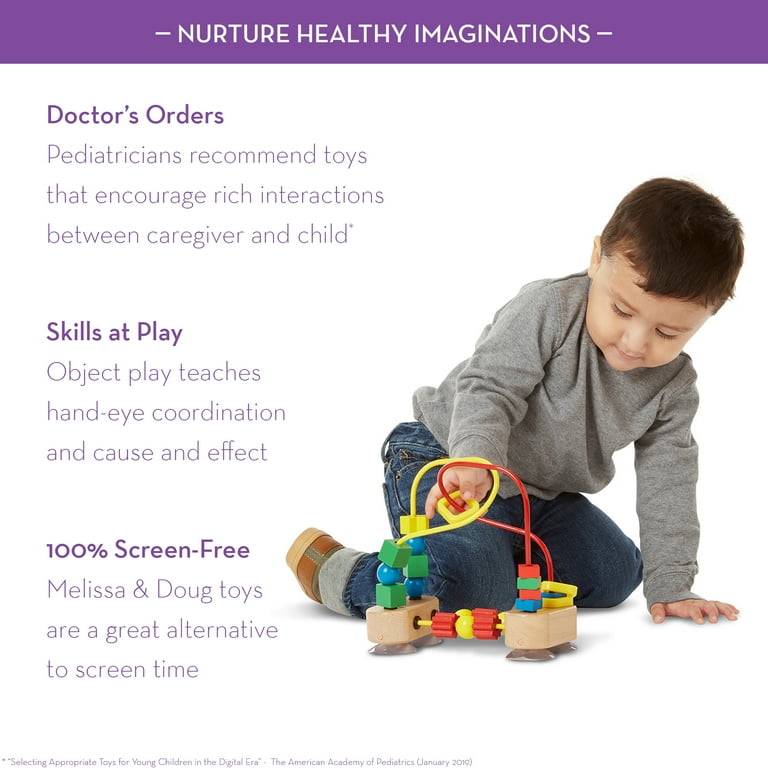 Melissa & Doug First Bead Maze - Wooden Educational Toy for