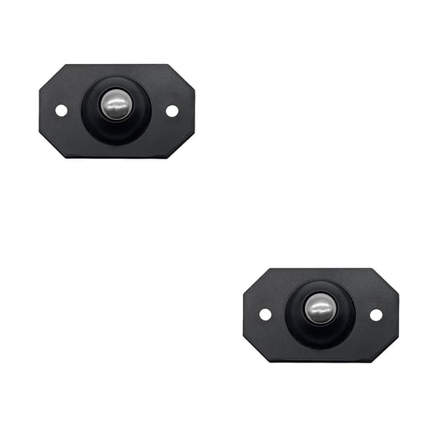 Moyic Rueda autoadhesiva, polea Universal pegajosa de 360 grados, cubos de basura, ruedas, rodillo giratorio para pegar, muebles Cuenta de acero negro 2Conjunto