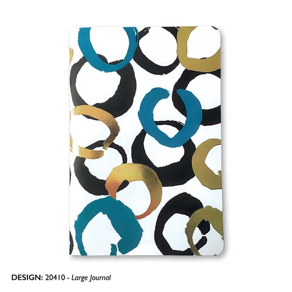 Viabella Paper Journal -Overlapping rings with blue