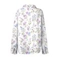 thumbnail image 4 of Women's Long-Sleeve Shirt Fashion Printed V-Neck Top Casual Loose Lightweight Collared Shirt, 4 of 4