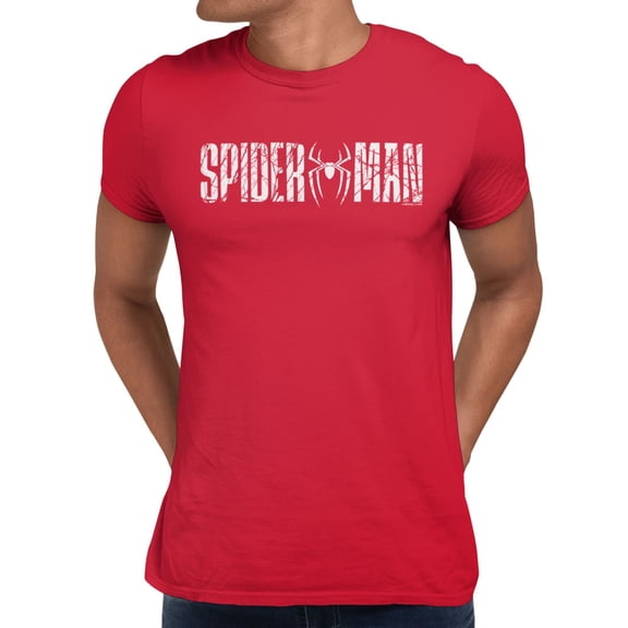 Marvel Spider-Man Brand New Day Men's Spidey Web Logo Fill T-Shirt (Red, S-XXXL)