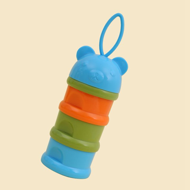 Caja de leche en polvo, contenedor portátil de 3 capas para leche en polvo para bebés, caja para leche en polvo diseñada meticulosamente