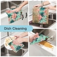thumbnail image 2 of 6PCS Dish Towels and Dish Cloths Reuseable Dishcloths Sets for Washing Dishes, Cooking, Baking Size 11" x 11" Pink Abstract Floral Patterns, 2 of 9
