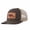 Army green and khaki, variant on Papa Bear Leather Patch Embroidered Color Block Trucker Hat Unisex Adjustable Cotton Breathable Fashion Cap for Travel Daily Wear