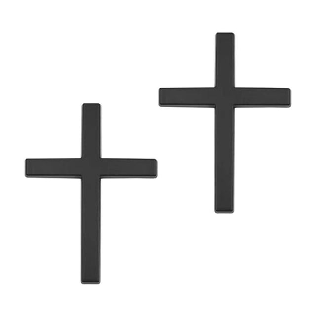 ZOUBAOQ 2 Pcs 3D Metal Jesus Christ Cross Decal Fade-Proof, Weatherproof, Built to Last for Cars
