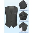 thumbnail image 2 of Beauty-Emily Men's Slim Fit Shawl Collar Tuxedo 4-Piece Suit Set, Includes Suit Jacket, Vest, Dress Pants & Necktie, Formal Outfit for Wedding, Prom, Business Banquet & Special Occasions, 2 of 5
