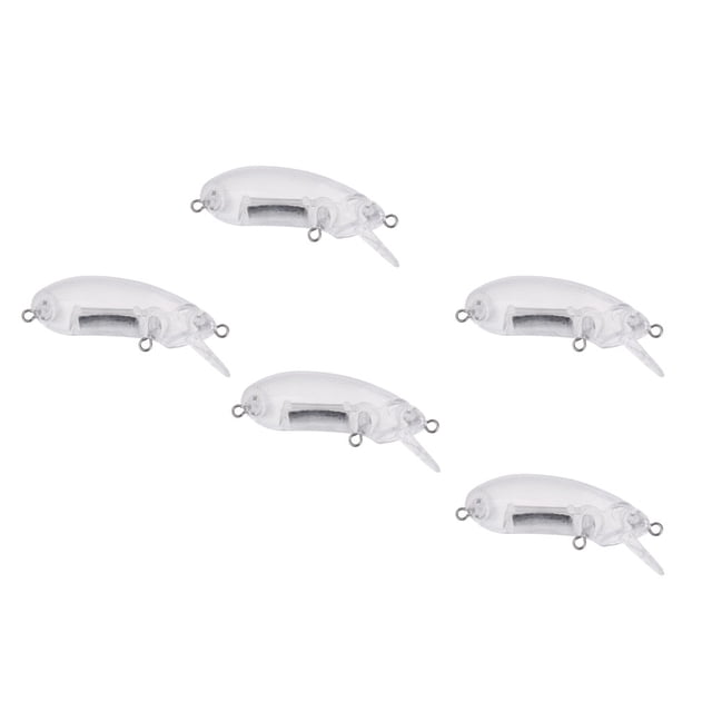 Señuelo individual de pintar, crankbait en blanco, cuerpo de pesca DIY, varias opciones 5 piezas 6cm 8.8g kusrkot Señuelos sin pintar