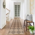 thumbnail image 6 of SUNDEREY 2'x6' Easy Jute Hallway Runner Rug, Non Slip Washable Rugs for Entryway Indoor Kitchen Mats for Floor, Modern Geometric Checkerboard Indoor Outdoor Carpet for Entry Front Door,Khaki, 6 of 10
