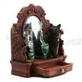 thumbnail image 3 of Veronese Design 8.5 Inch Lisa Parker Absinthe Fairy Black Cat Mirror with Drawer Polyresin Hand Painted Figurine Animal Sculpture, 3 of 4