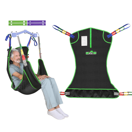 EZ Assistive Universal Full Body Patient Lift Sling, Mesh Fabric Patient Sling Transfer and Bathing aid 500lb Weight L