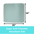 thumbnail image 3 of 2 Pack Bed Pad Reusable Incontinence Underpads 34 x 36 Blue/Green, 3 of 8