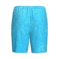 thumbnail image 2 of Haiem Sky Blue Glitter Men's Pajama Short with Soft Woven Cotton Elastic Waistband Sleep Short-Small, 2 of 9