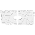 thumbnail image 2 of 20"W x 13 3/8"H x 4"ID x 7"C x 1"P Novo Architectural Grade PVC Contemporary Ceiling Medallion, Two Piece, 2 of 11