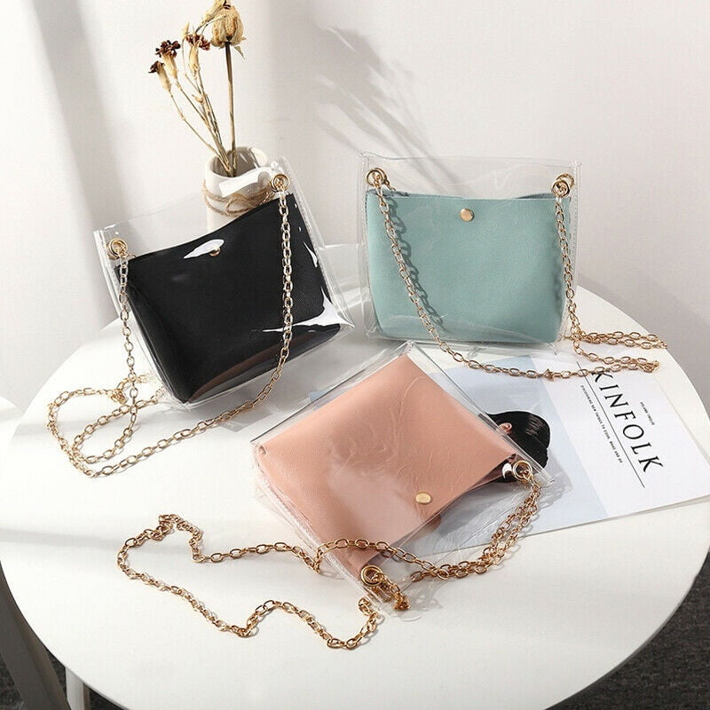 clear jelly crossbody bag