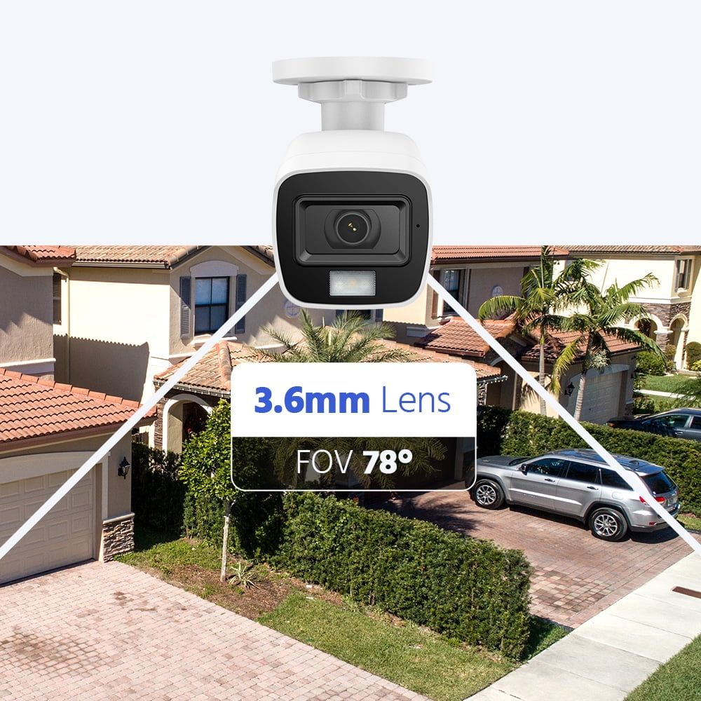 ANNKE 4pcs 2MP Wired Security Camera Kits, HD TVI Bullet Security CCTV Camera System with IR Night Vision, IP66 Waterproof, Home Surveillance Camera System for Indoor/Outdoor,  Smart Dual Light